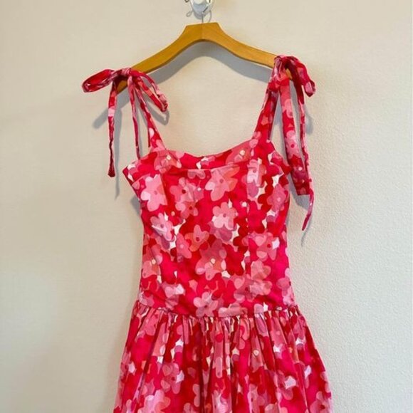 Buddy Love Floral Hot Pink Flirtini Drop Waist‎ Mini Dress Sz S - Picture 4 of 7